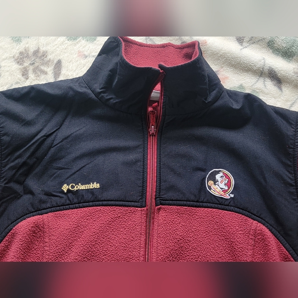 Columbia Black and Red Fleece Jacket